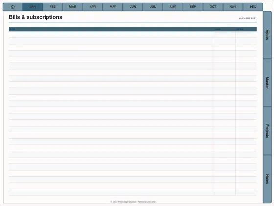 Client Book: Dated digital planner template for GoodNotes and iPad