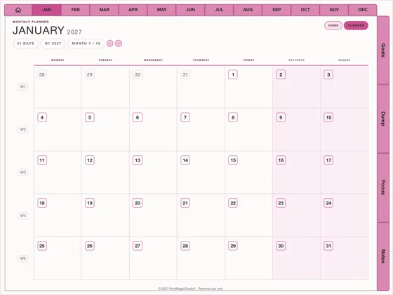 Everyday Dated: Dated digital planner template for GoodNotes and iPad