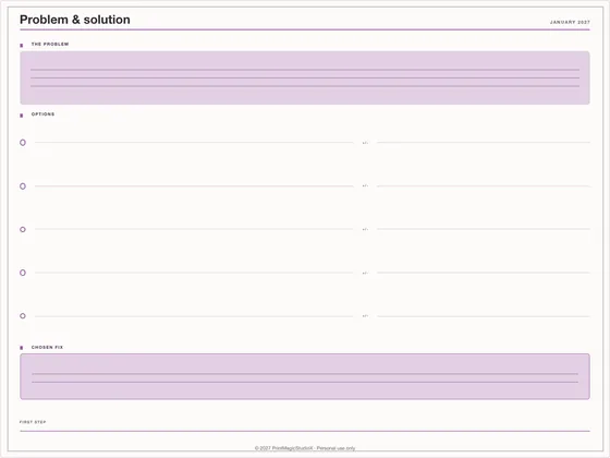 Problem & solution: Note paper template for GoodNotes, iPad and print