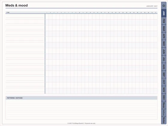 Sleep Reset: Dated digital planner template for GoodNotes and iPad
